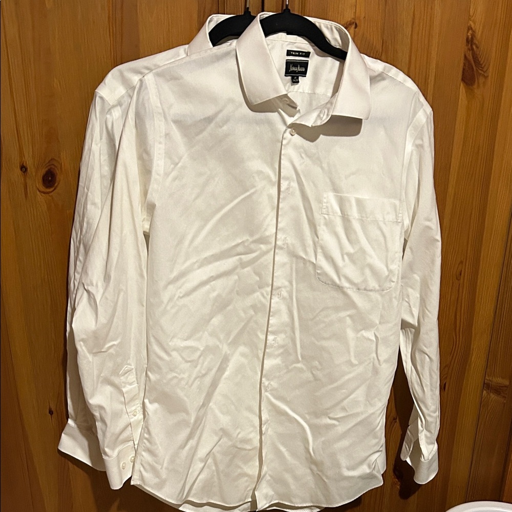 Neiman Marcus Men's White Dress Shirt - Classic Button-Down